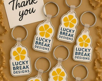 Bulk Custom Logo Keychains – Personalized Acrylic Tags with Full Color Print – Perfect for Branding, Events, Client Gifts & Trade Shows