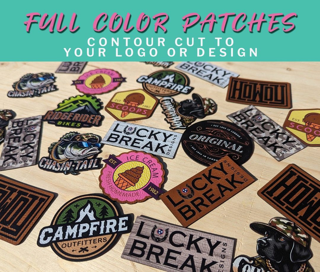 Custom Color Leather Hat Patch, Personalized Hat Patch With Adhesive
