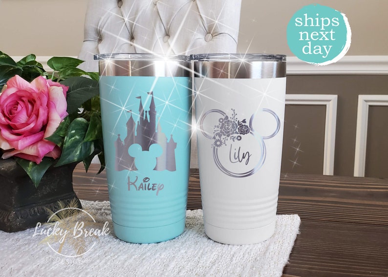 Laser Engraved Gift for Mom - YETI® or Polar Camel Tumbler with Lily F