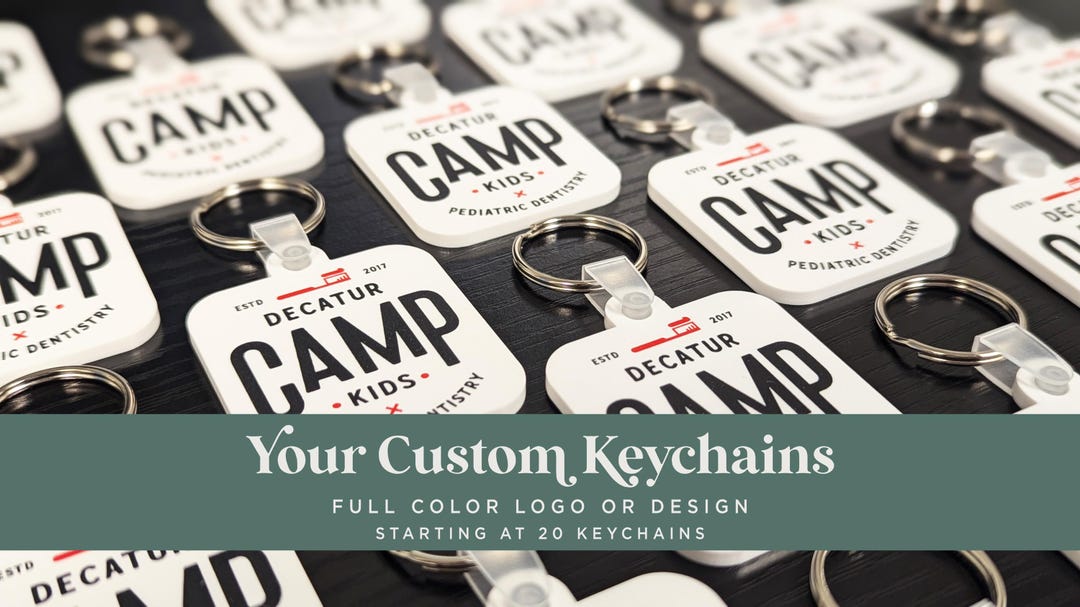 Custom Keychains With Your Logo, Full Color Logo Printed Personalized ...