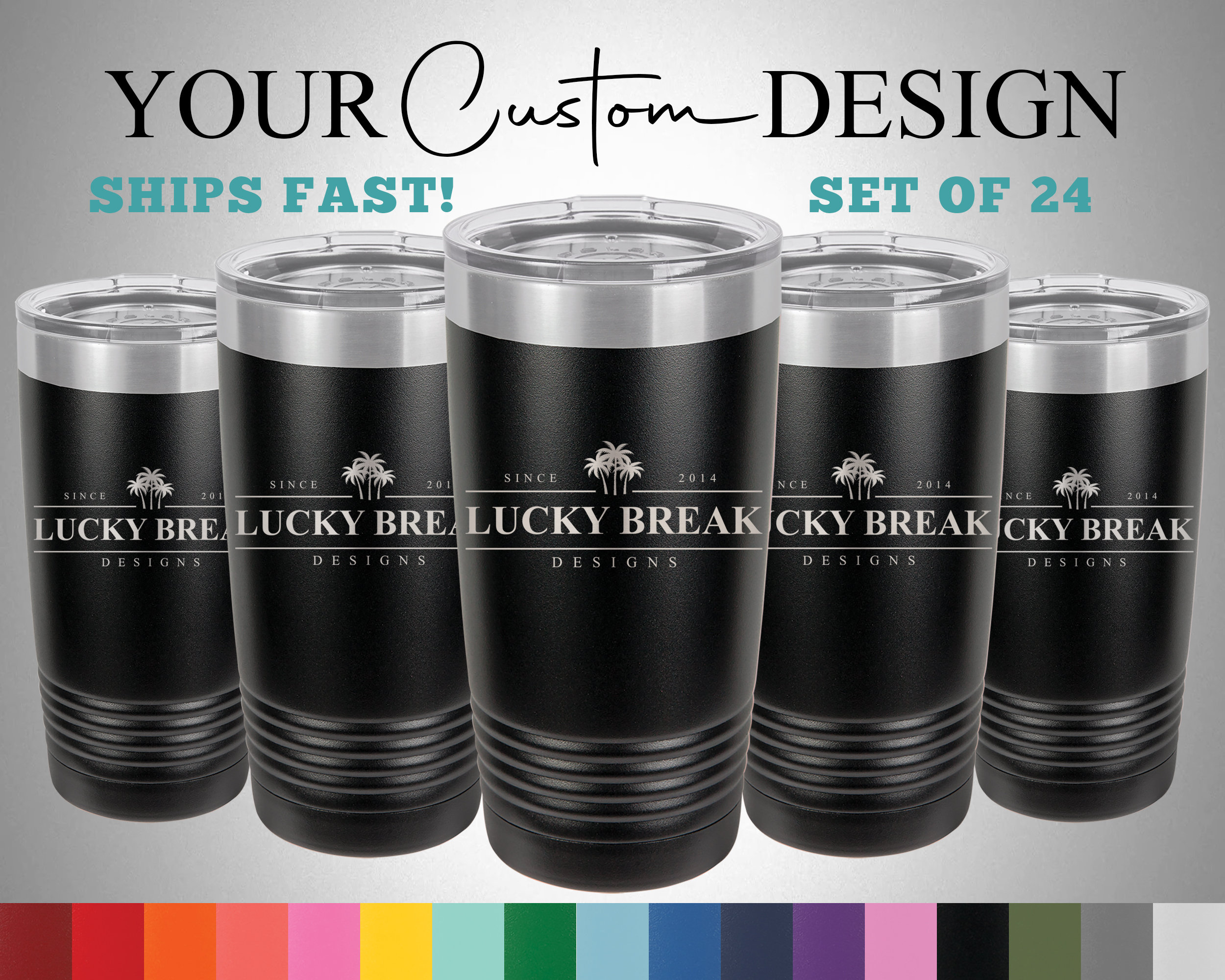 Wholesale Logo Engraved 15oz Handle Insulated Bulk Tumblers - $18.50