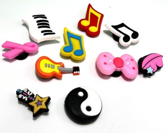 Croc Charms: 10 Pcs Music & Random Shoe Decoration Accessories