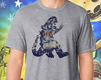 50s Godzilla Monster / Hedora Poster / Men's Gray Performance T-Shirt