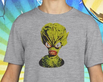 Invasion of the Saucer-Men / Alien Head  / Gray Child Size Performance T-Shirt