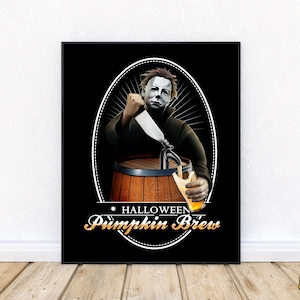 Poster di Halloween a tema zucca di Michael Myers - Download digitale