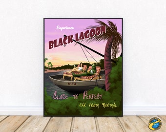 Creature From the Black Lagoon Happy Ending Poster - Digital Download