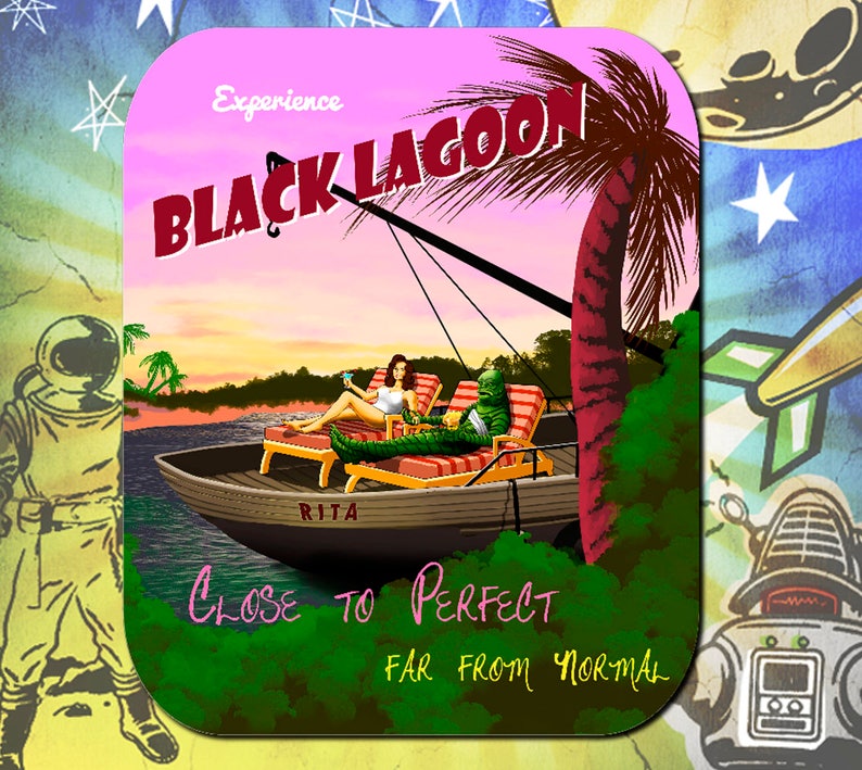Creature From The Black Lagoon Happy Ending Mouse Pad Etsy Creature From The Black Lagoon Happy Ending Mouse Pad Etsy