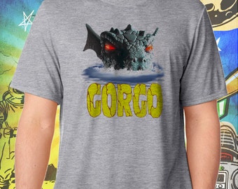 GORGO Shirt / Britain's Godzilla / Men's Gray Performance T-Shirt