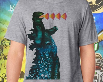 Godzilla Shirt / Poster / Men's Gray Performance T-Shirt