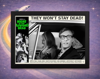 Framed Night of the Living Dead Framed Print  – Johnny and Barbara – Classic Sci-Fi Framed Print