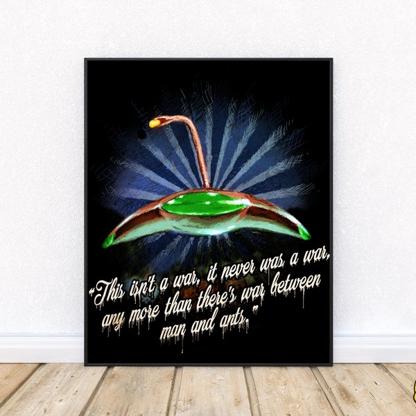 War of the Worlds Retro Martian War Machine Poster- Digital Download