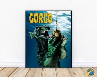 GORGO Britain's Godzilla Bell Fishing Poster - Digital Download