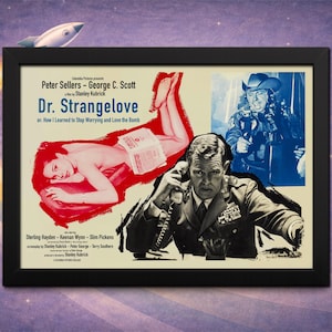 Framed Dr. Strangelove 1964 Lobby Card – Framed Sci-Fi Cinema Art Print