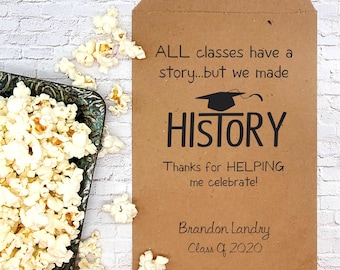 Drive Through Graduation Party, Graduation Favor Bags, Class of 2020 Seniors, Cookie Bag, To-go Goodie bags, Treat Bags