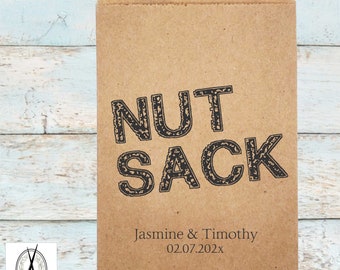 Personalized Kraft Paper Treat Bags, Wedding & Party Favors