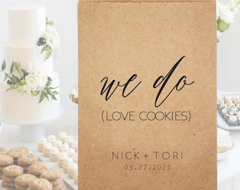 Cookie Bags, Wedding Favor Bags, We Do, Love Cookies, Cookie Buffet (sid265)