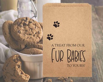 Wedding Doggie Treat Bags, Fur Babies Favor