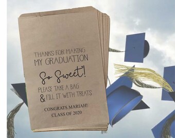 Personalized Graduation Treat Bags, Drive-By Favors