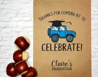 Jeep Graduation Party, Graduation Favor Bags, Class of 2022, Cookie Bag, To-go Goodie bags, Treat Bags, Customized Bags,Jeep Bags