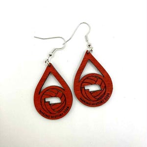 Making History 2023 Volleyball Earrings, NE Volleyball Commemorative Earrings, Volleyball Day in Nebraska, Gift for Volleyball Lover