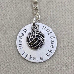 Dream Like a Champion Keychain, Nebraska Volleyball Keychain, NBR Commemorative Keychain, Unisex Gift, Volleyball Fan, Nebraska&#39;s Big Rodeo