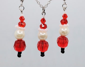 Santa Claus Necklace and Earrings set!