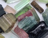 Mixed Parcel Natural tourmaline rock and mineral watermelon tourmaline Indicolite collection rough rock raw lot rubellite tourmaline