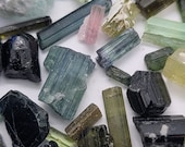 Mixed Parcel Natural tourmaline rock and mineral watermelon tourmaline Indicolite collection rough rock raw lot rubellite tourmaline