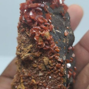 One Large Sparkling vanadinite cluster!!