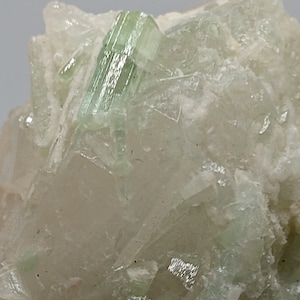 Blue Tourmaline Crystal Cluster on Quartz Matrix!