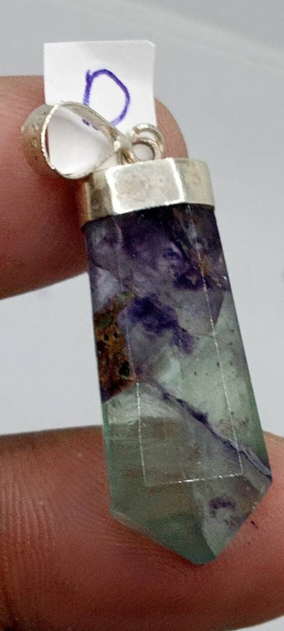Sterling Silver Fluorite Crystal Pendant! - image 6