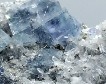 Cubic Blue Fluorite matrix!