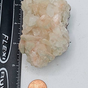 Apophyllite and stilbite Crystal Cluster image 10