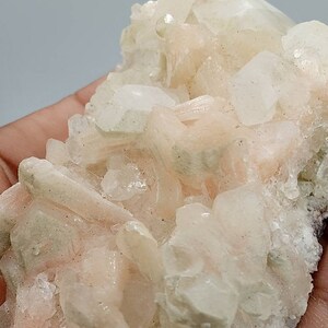 Apophyllite and stilbite Crystal Cluster image 1