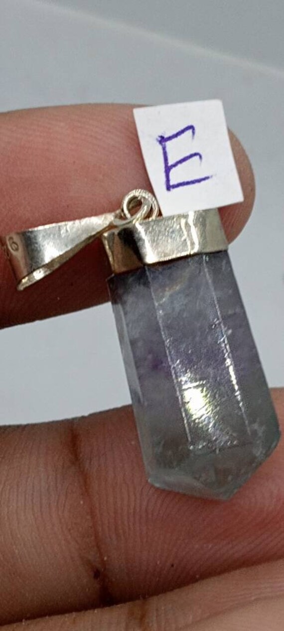 Sterling Silver Fluorite Crystal Pendant! - image 7
