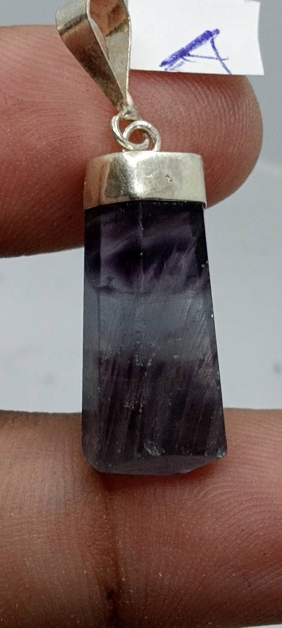 Sterling Silver Fluorite Crystal Pendant! - image 3