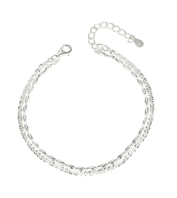 Double Strand Silver Bracelet! - image 6