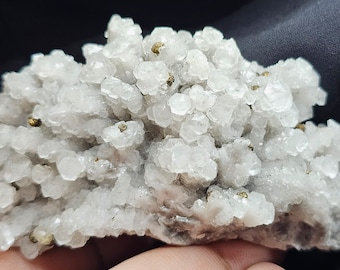 Sparkling Calcite Cluster with Pyrite!