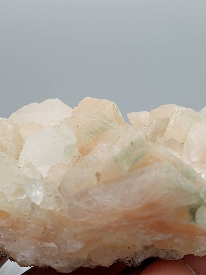 Apophyllite and stilbite Crystal Cluster image 2