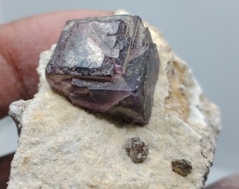 Cubic Purple Fluorite matrix!