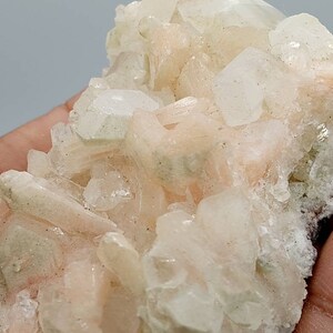 Apophyllite and stilbite Crystal Cluster image 5