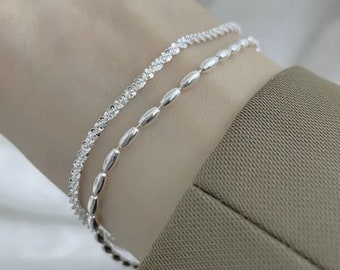 Double Strand Silver Bracelet!