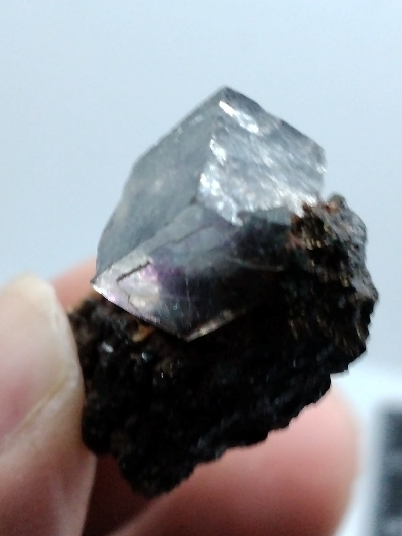 Purple Cubic Fluorite with Bismuth Needles image 4