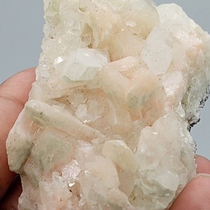 Apophyllite and stilbite Crystal Cluster image 8