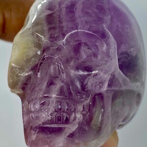 Fluorite Crystal skull carving