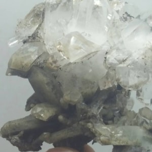 Rare Chlorite Quartz Crystal: Green Hedenbergite Phantom