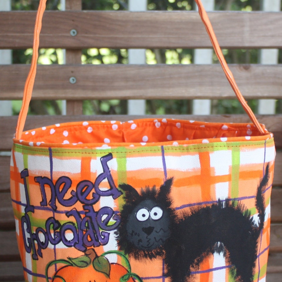 Trick or Treat bag, bucket, Halloween,