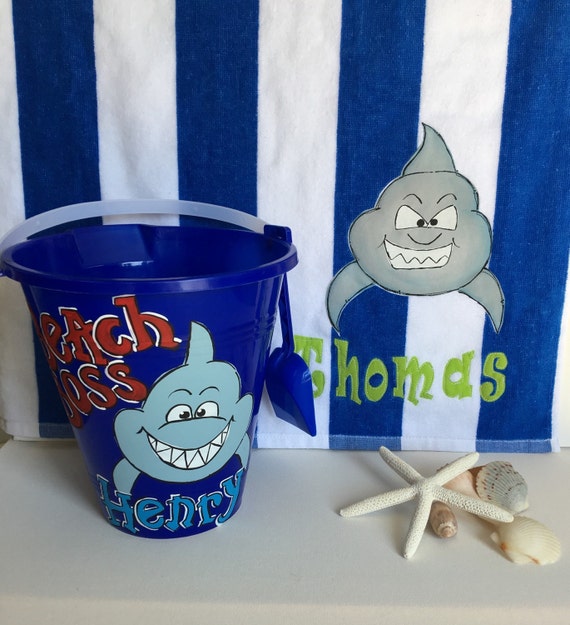 shark sand bucket
