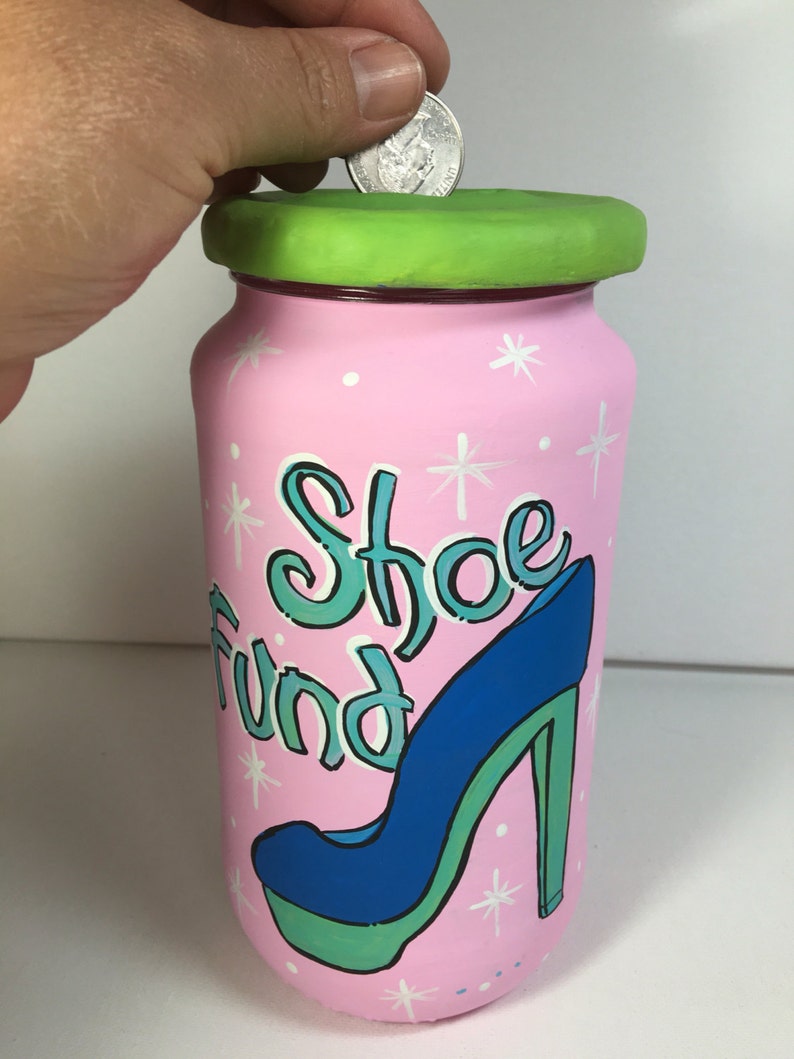 Bank Piggy Bank Shoe Fund Bank Personalized Piggy Bank Etsy