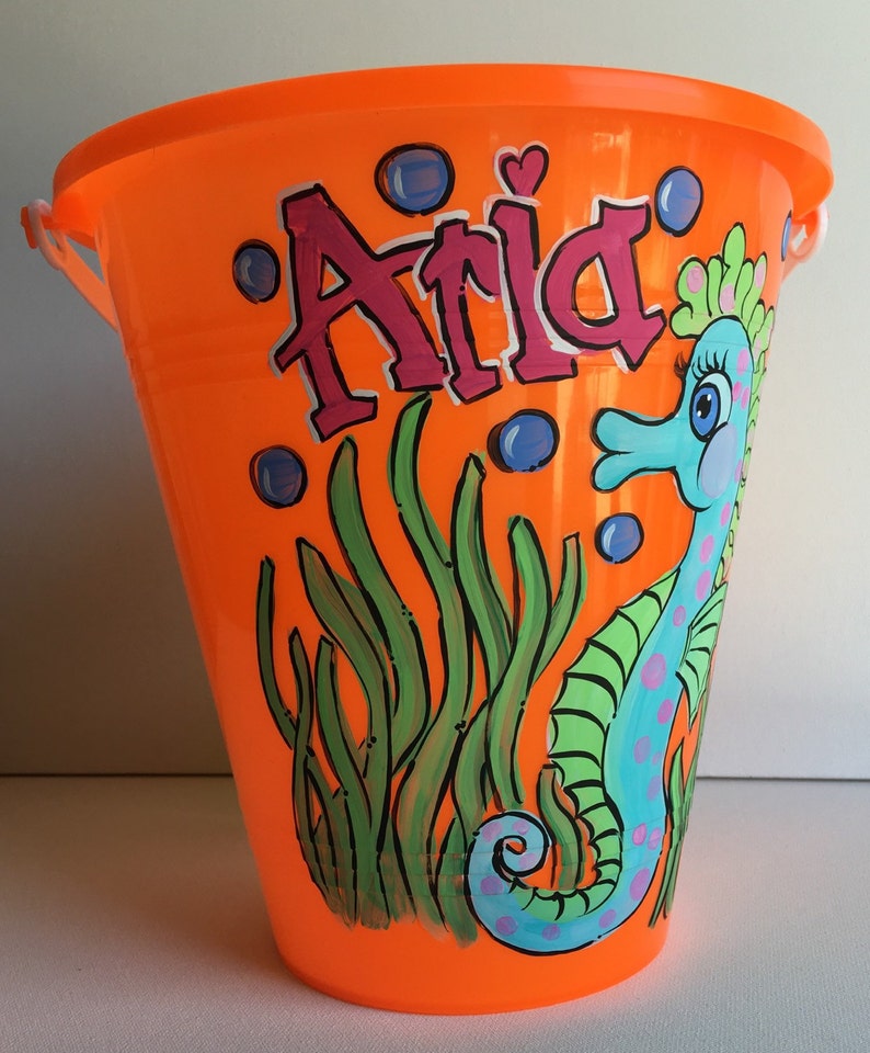 Hand Painted Beach Bucket Cruise Ship Bucket Sand Bucket Etsy